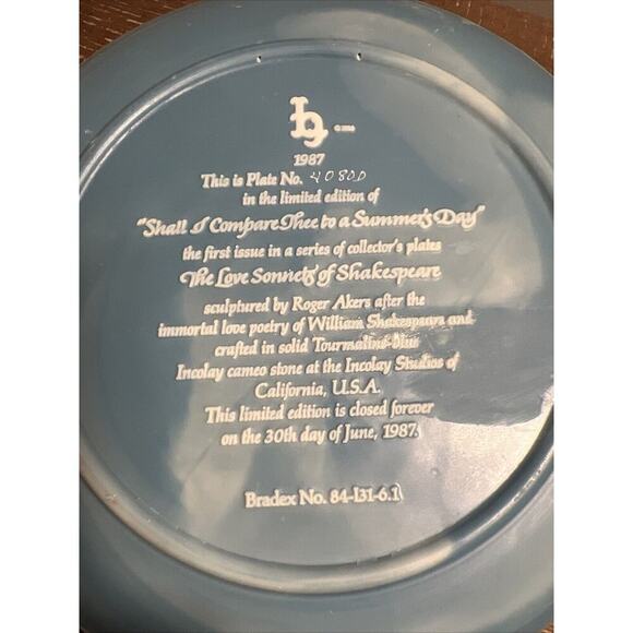 Inoclay Studios Love Sonnets Of Shakespeare‎ "Shall I Compare Thee" Bradex 4080D - Picture 7 of 15